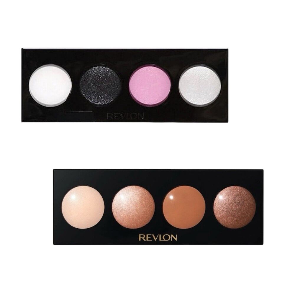 2x Revlon Cream Eyeshadow Palette 710 Not Just Nudes 711 Black Magic